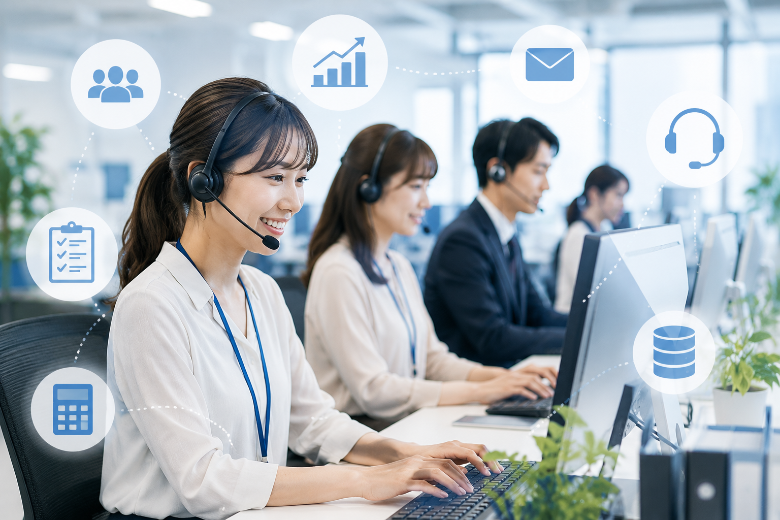 BPO業務効率化を表すコールセンター業務のイメージ